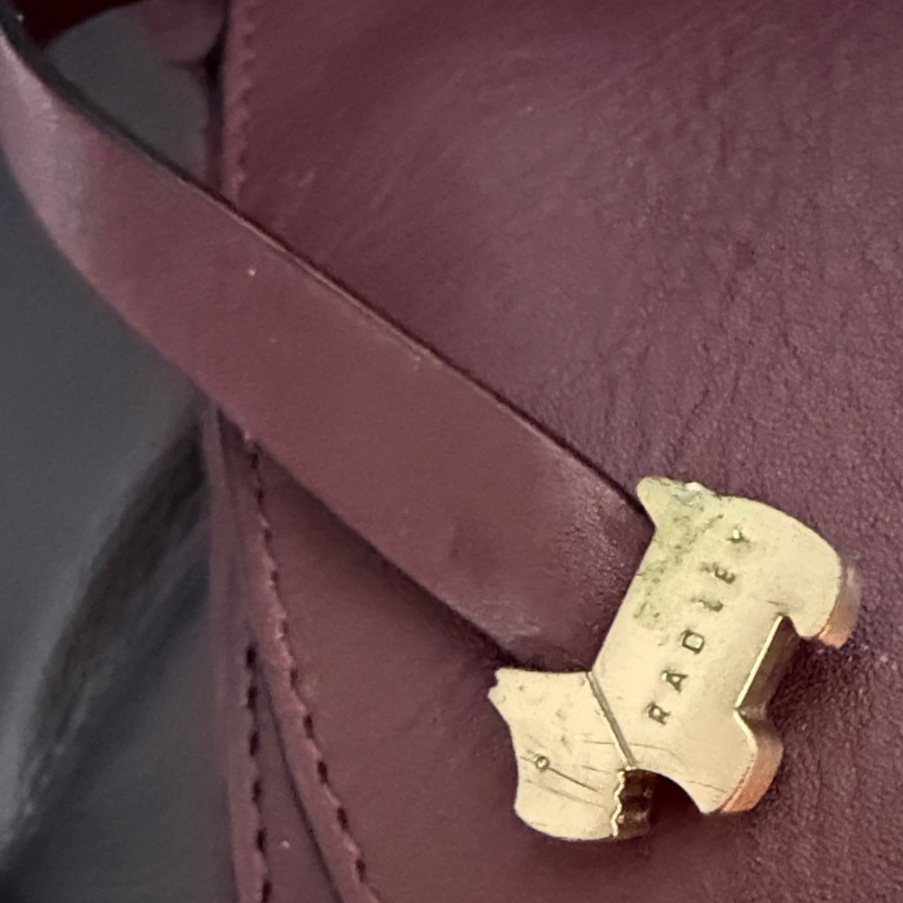 RADLEY LONDON Burgundy Leather Saddle Crossbody Bag (REHAB) - Picture 5 of 16